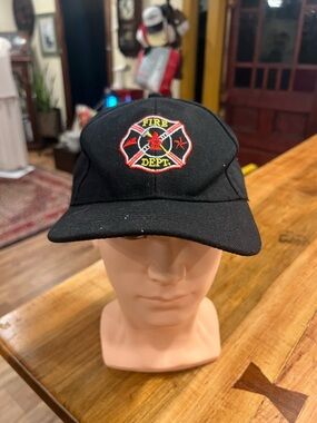 Source Unknown Black Fire Dept Embroidered Baseball Cap